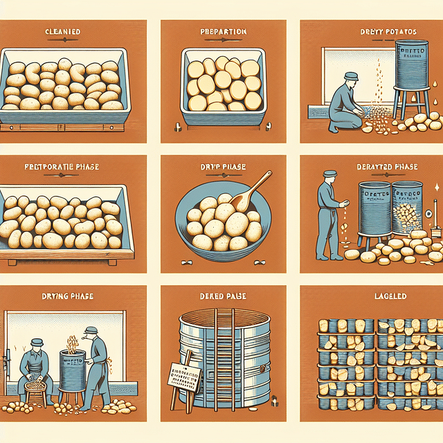 early dry canning process with potatoes