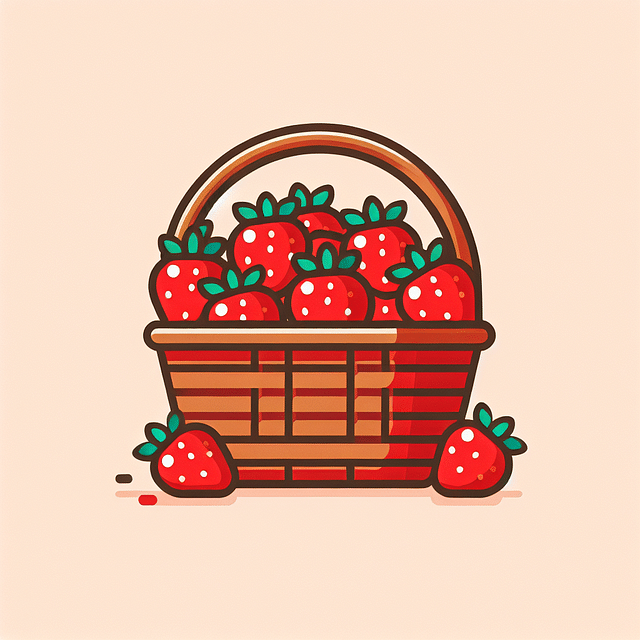ripe fresh strawberries in a basket