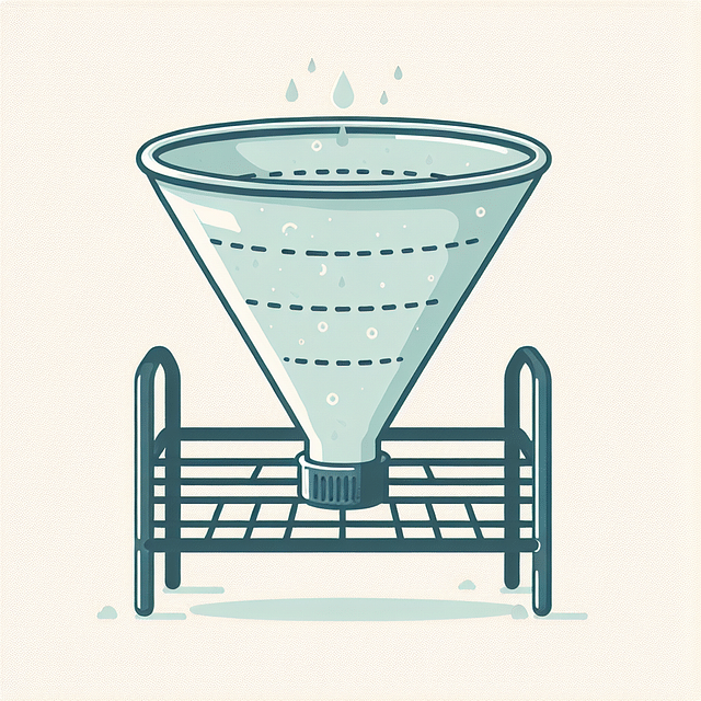 canning funnel drying on a rack