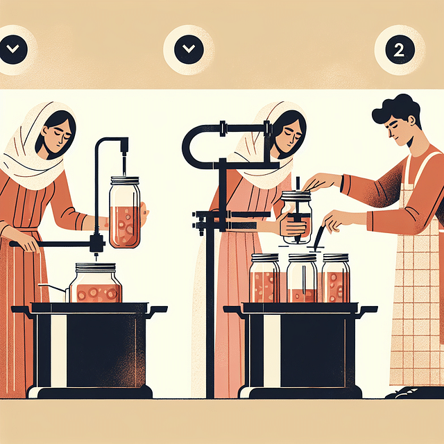 removing jars from pressure canner and testing the seal of the lids