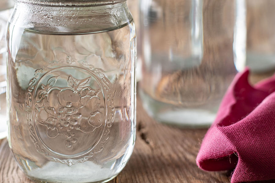 canning jars cooling down
