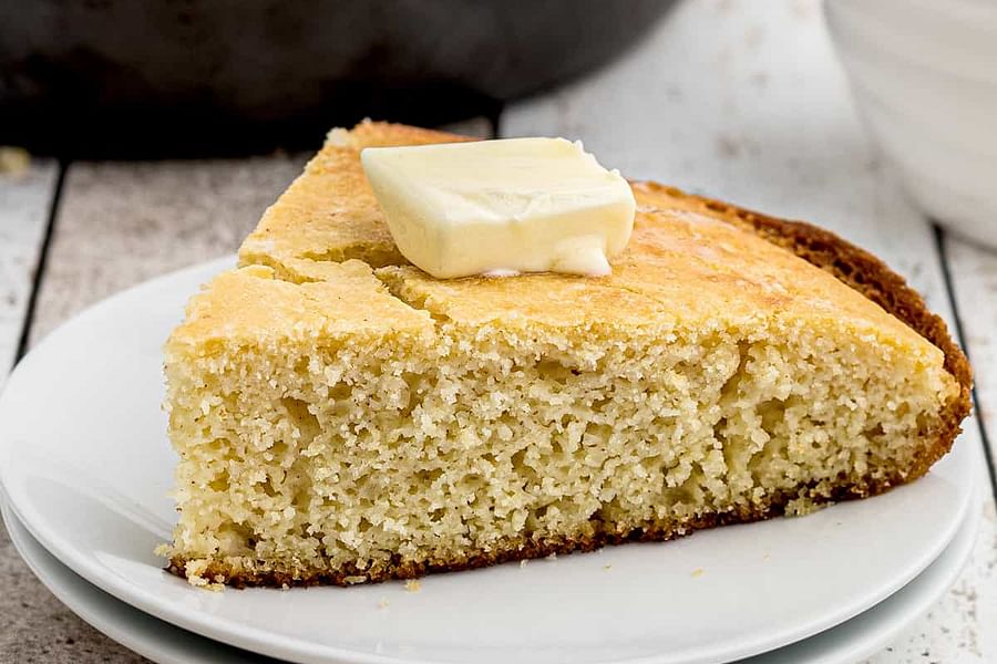cornbread with butter