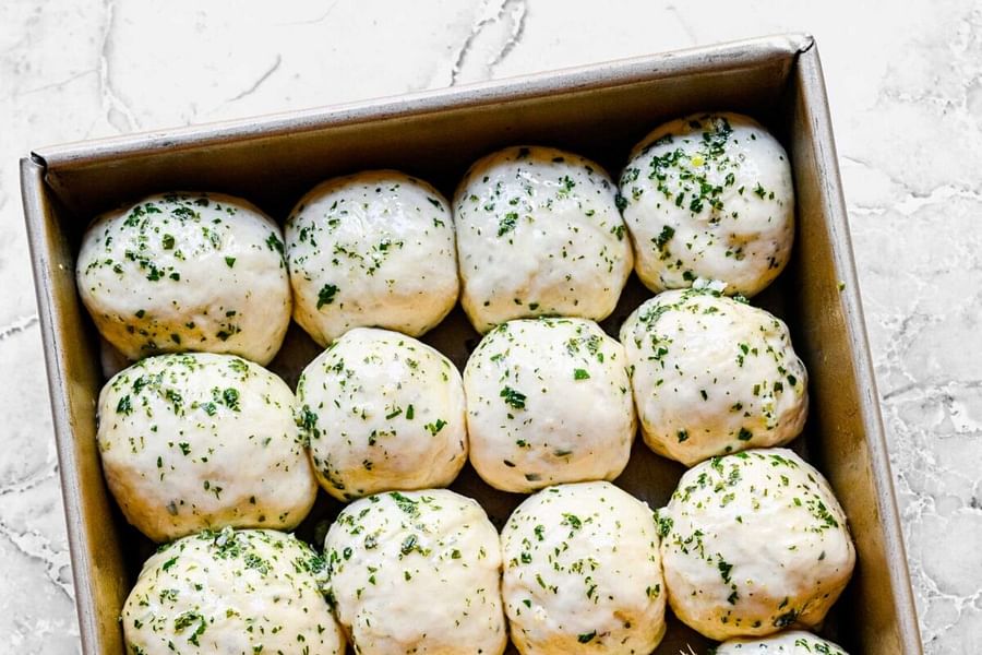 herb rolls with butter