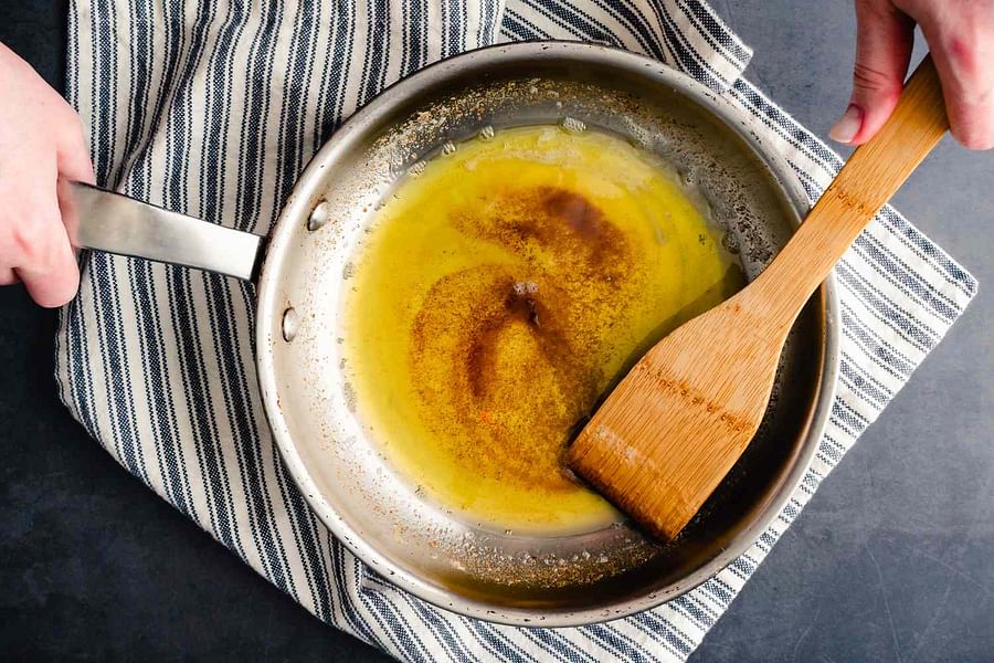 melting butter in saucepan