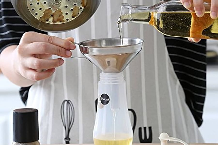 Tempered glass canning funnel