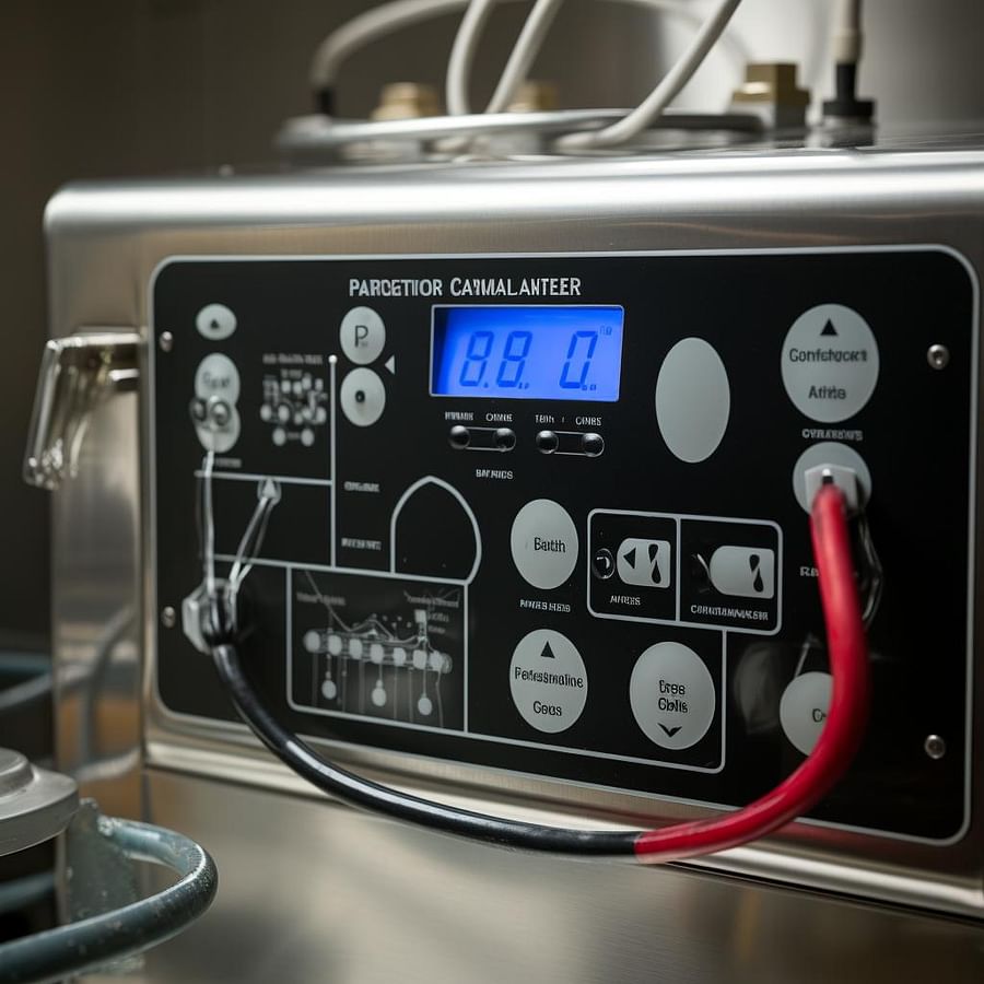 Digital control panel of an electric pressure canner