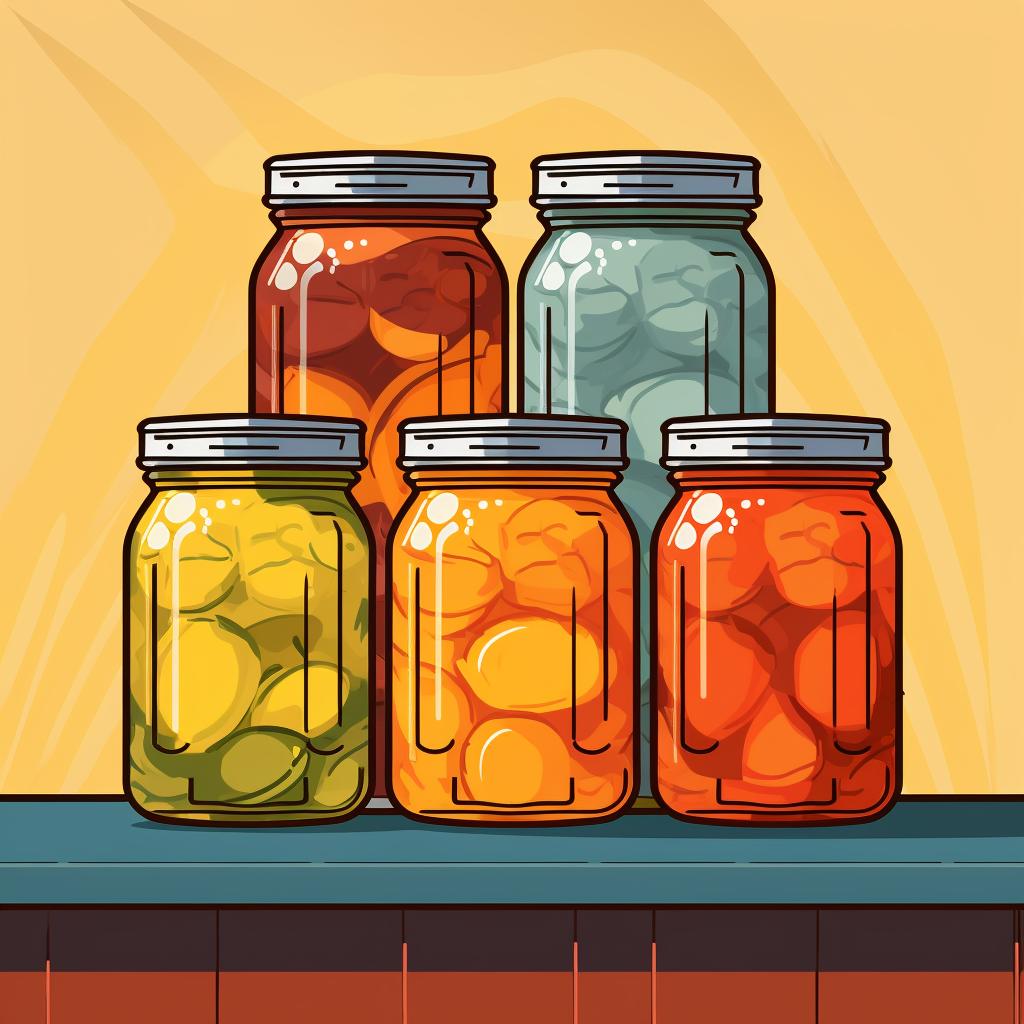 Canning jars in a pressure canner