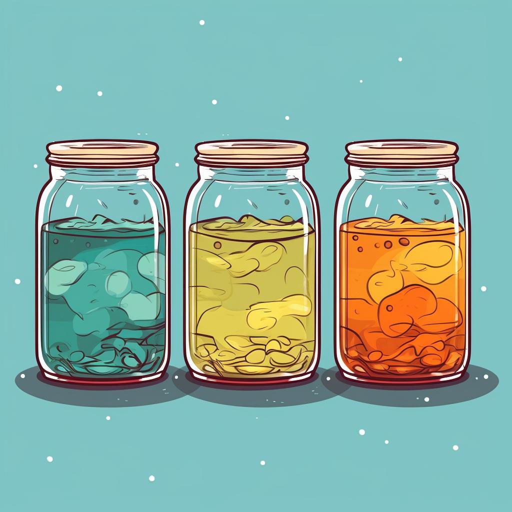 Canning jars in boiling water