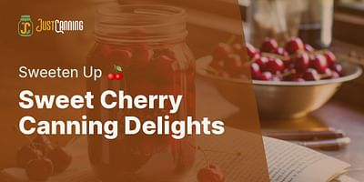 Sweet Cherry Canning Delights - Sweeten Up 🍒