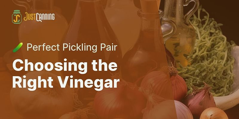 Choosing the Right Vinegar - 🥒 Perfect Pickling Pair