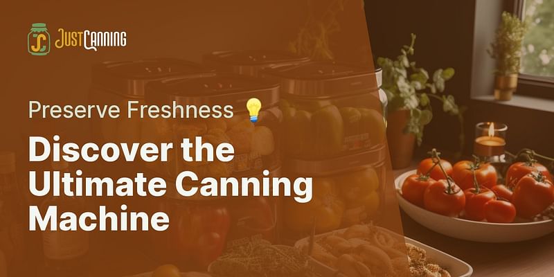Discover the Ultimate Canning Machine - Preserve Freshness 💡