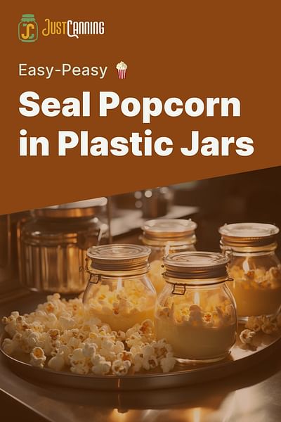 Seal Popcorn in Plastic Jars - Easy-Peasy 🍿