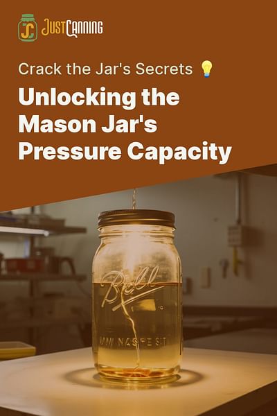 Unlocking the Mason Jar's Pressure Capacity - Crack the Jar's Secrets 💡