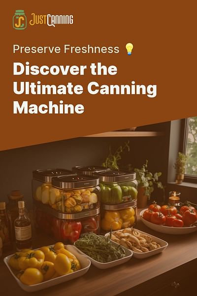 Discover the Ultimate Canning Machine - Preserve Freshness 💡
