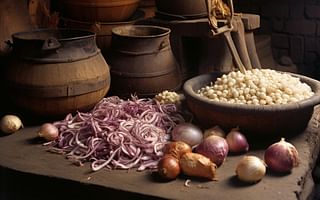 How can chopped onions be preserved without refrigeration or canning?
