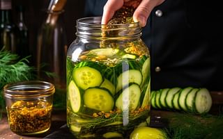 How is a cucumber pickled?