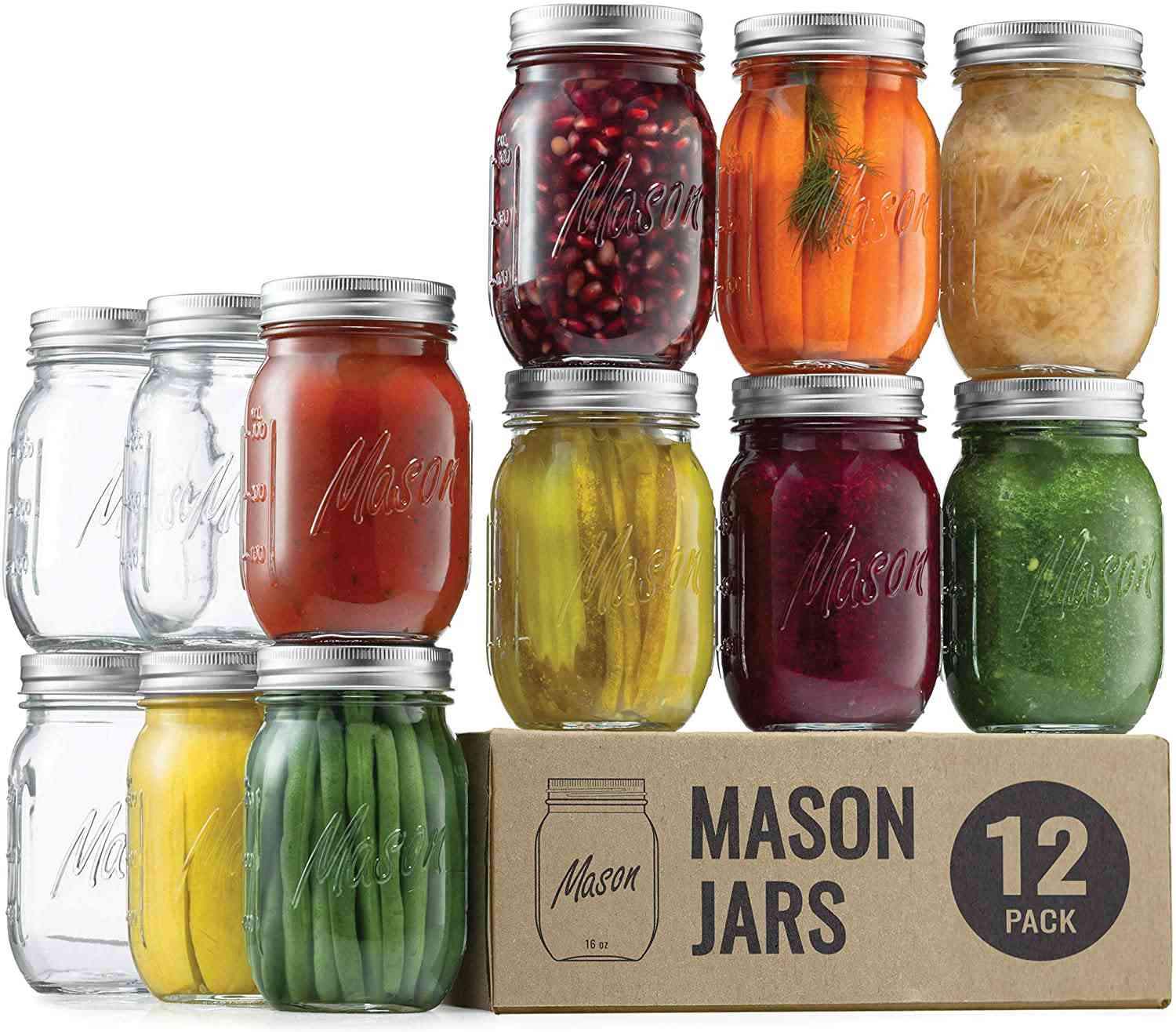 Side-by-side comparison of a canning jar and a mason jar