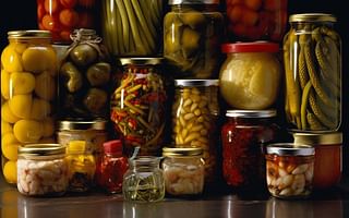 What types of food preserved in jars do not require the canning process?