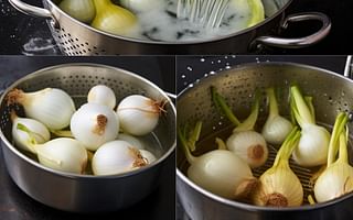 Why Should Onions Be Blanched Prior to Pickling?